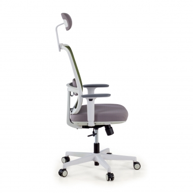 office chair white green kaito mesh movable armrests headrest 4
