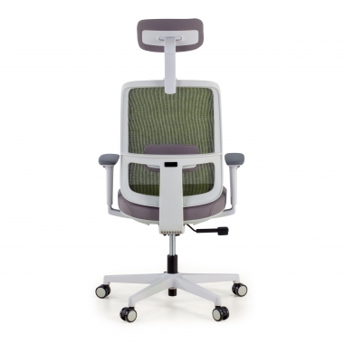 office chair white green kaito mesh movable armrests headrest 7