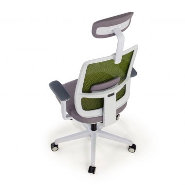 office chair white green kaito mesh movable armrests headrest 8
