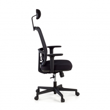 office chair black black frame headrest mesh 1d adjustable armrests lumbar support headrest 4