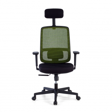 office chair green black frame headrest mesh 1d adjustable armrests lumbar support headrest 3