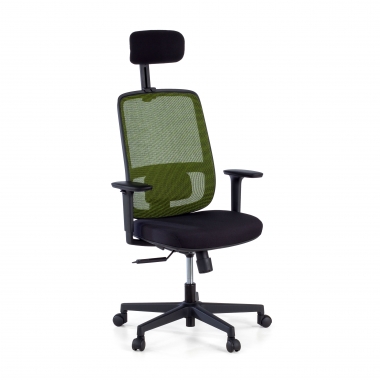 office chair green black frame headrest mesh 1d adjustable armrests lumbar support headrest 1