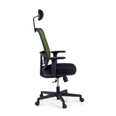office chair green black frame headrest mesh 1d adjustable armrests lumbar support headrest 4