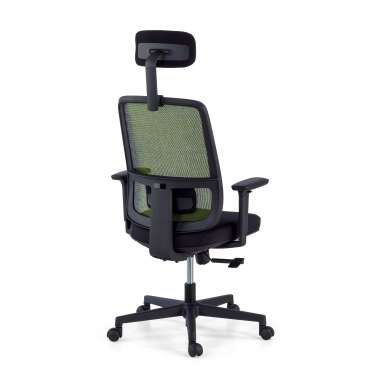 office chair green black frame headrest mesh 1d adjustable armrests lumbar support headrest 6