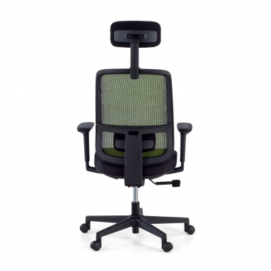 office chair green black frame headrest mesh 1d adjustable armrests lumbar support headrest 7