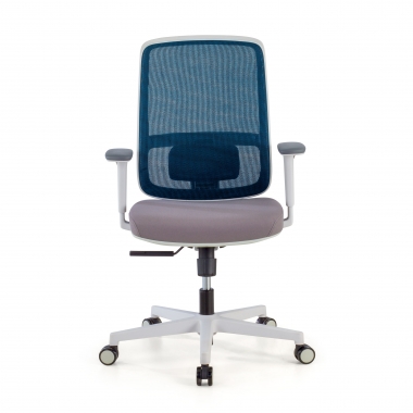 office chair white blue white frame mesh 1d adjustable armrests lumbar support 3