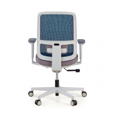 office chair white blue white frame mesh 1d adjustable armrests lumbar support 7
