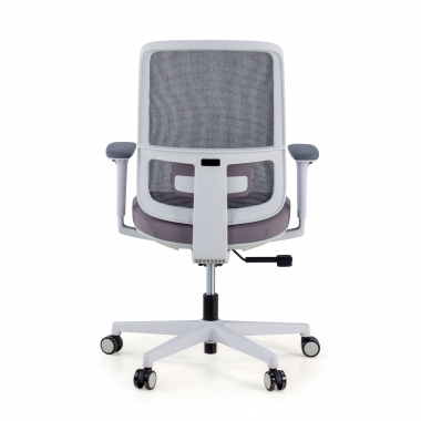office chair white grey white frame mesh 1d adjustable armrests lumbar support 7