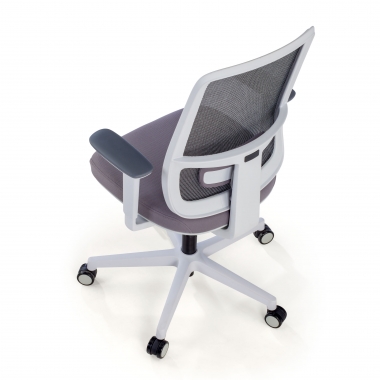office chair white grey white frame mesh 1d adjustable armrests lumbar support 8
