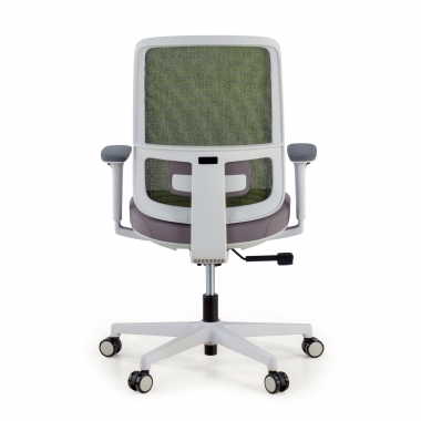 office chair white green white frame mesh 1d adjustable armrests lumbar support 7