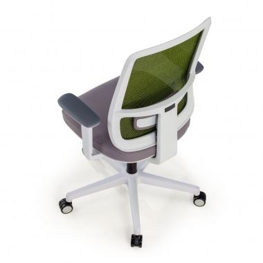 office chair white green white frame mesh 1d adjustable armrests lumbar support 8