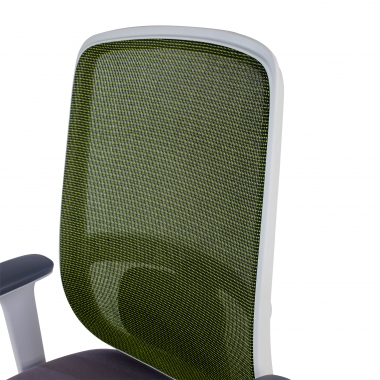 office chair white green white frame mesh 1d adjustable armrests lumbar support 9