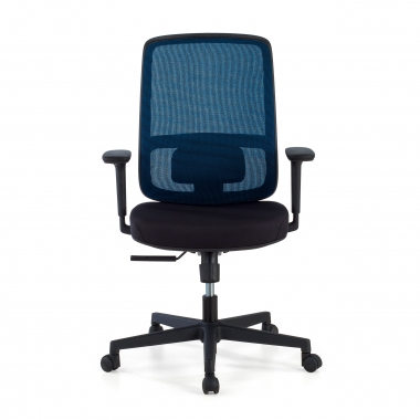 office chair blue black frame mesh 1d adjustable armrests lumbar support 3