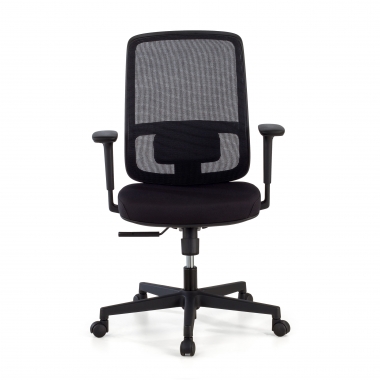 office chair black black frame mesh 1d adjustable armrests lumbar support 3