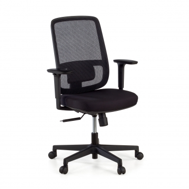 office chair black black frame mesh 1d adjustable armrests lumbar support 1