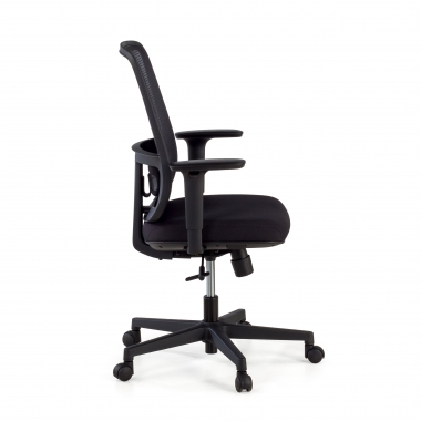 office chair black black frame mesh 1d adjustable armrests lumbar support 4