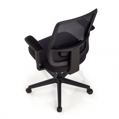 office chair black black frame mesh 1d adjustable armrests lumbar support 8