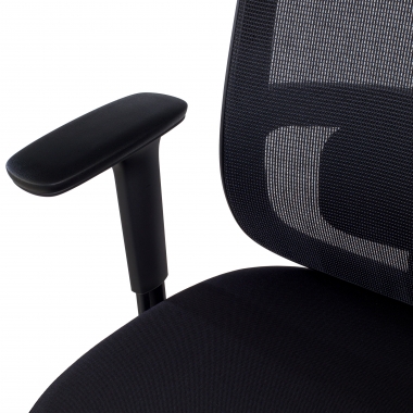 office chair black black frame mesh 1d adjustable armrests lumbar support 10