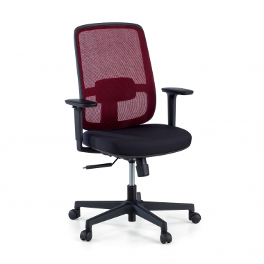 office chair red black frame mesh 1d adjustable armrests lumbar support 1