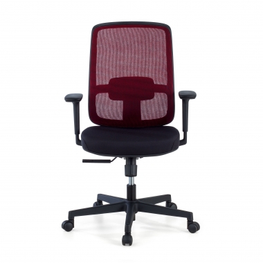 office chair red black frame mesh 1d adjustable armrests lumbar support 3