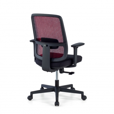 office chair red black frame mesh 1d adjustable armrests lumbar support 6