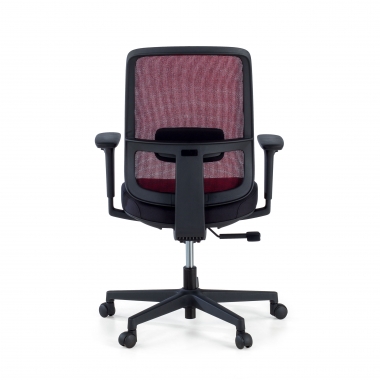 office chair red black frame mesh 1d adjustable armrests lumbar support 7