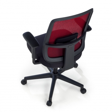 office chair red black frame mesh 1d adjustable armrests lumbar support 8