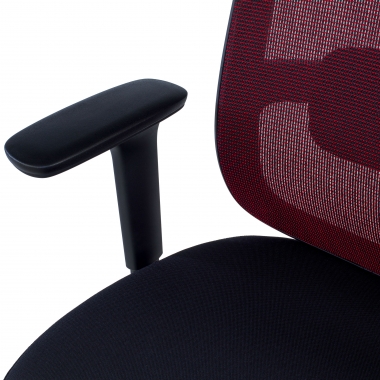office chair red black frame mesh 1d adjustable armrests lumbar support 9