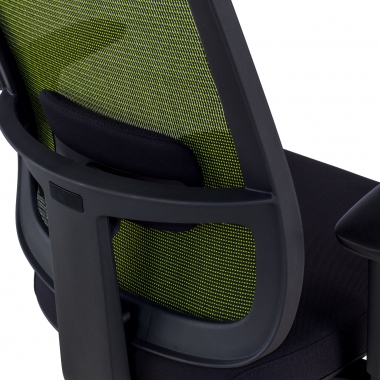 office chair green black frame mesh 1d adjustable armrests lumbar support 4