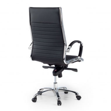 office chair black natural leather natural skin upholstered armrests 6