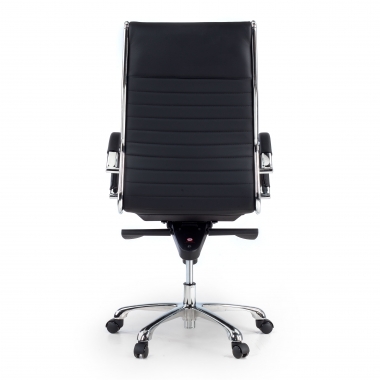 office chair black natural leather natural skin upholstered armrests 7