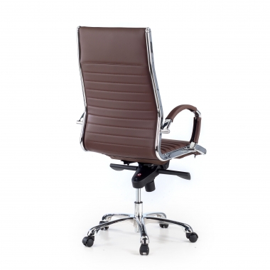 office chair brown natural leather natural skin upholstered armrests 6