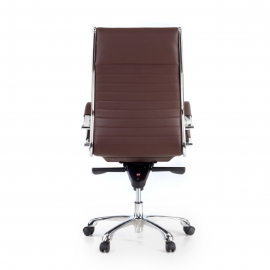 office chair brown natural leather natural skin upholstered armrests 7