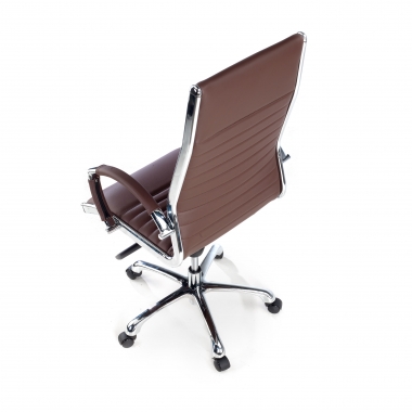office chair brown natural leather natural skin upholstered armrests 8