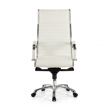 office chair white natural leather natural skin upholstered armrests 3