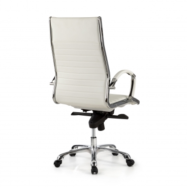 office chair white natural leather natural skin upholstered armrests 6