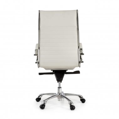 office chair white natural leather natural skin upholstered armrests 7