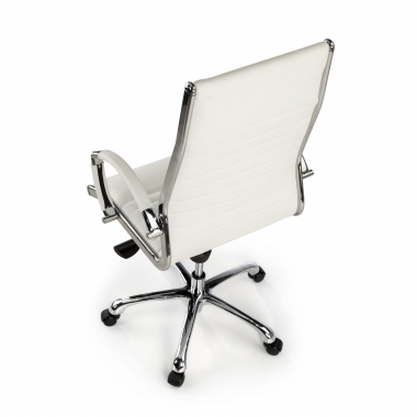 office chair white natural leather natural skin upholstered armrests 8
