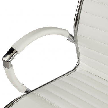office chair white natural leather natural skin upholstered armrests 9