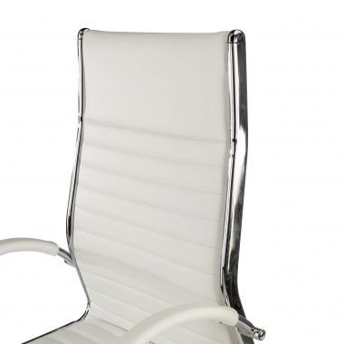 office chair white natural leather natural skin upholstered armrests 10