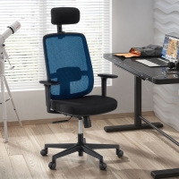 Professional Kaito office chair in black with headrest
