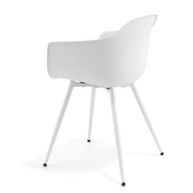 visitor chair white white 4 legs plastic fixed armrests 6