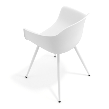 visitor chair white white 4 legs plastic fixed armrests 7