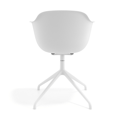 meeting room chair white white pyramid base plastic fixed armrests 5