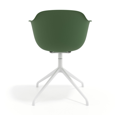 meeting room chair green pyramid base plastic fixed armrests 5