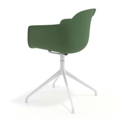 meeting room chair green pyramid base plastic fixed armrests 6