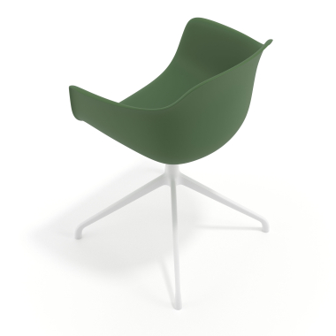 meeting room chair green pyramid base plastic fixed armrests 7