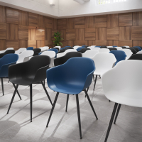 Visitor chair Alice, 4 legs, wraparound design