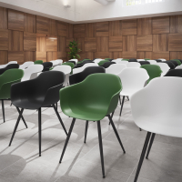 Visitor chair Alice, 4 legs, wraparound design