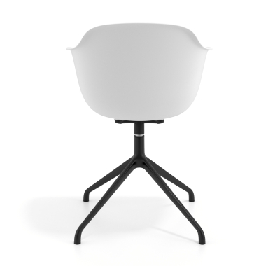 meeting room chair white pyramid base plastic fixed armrests 5